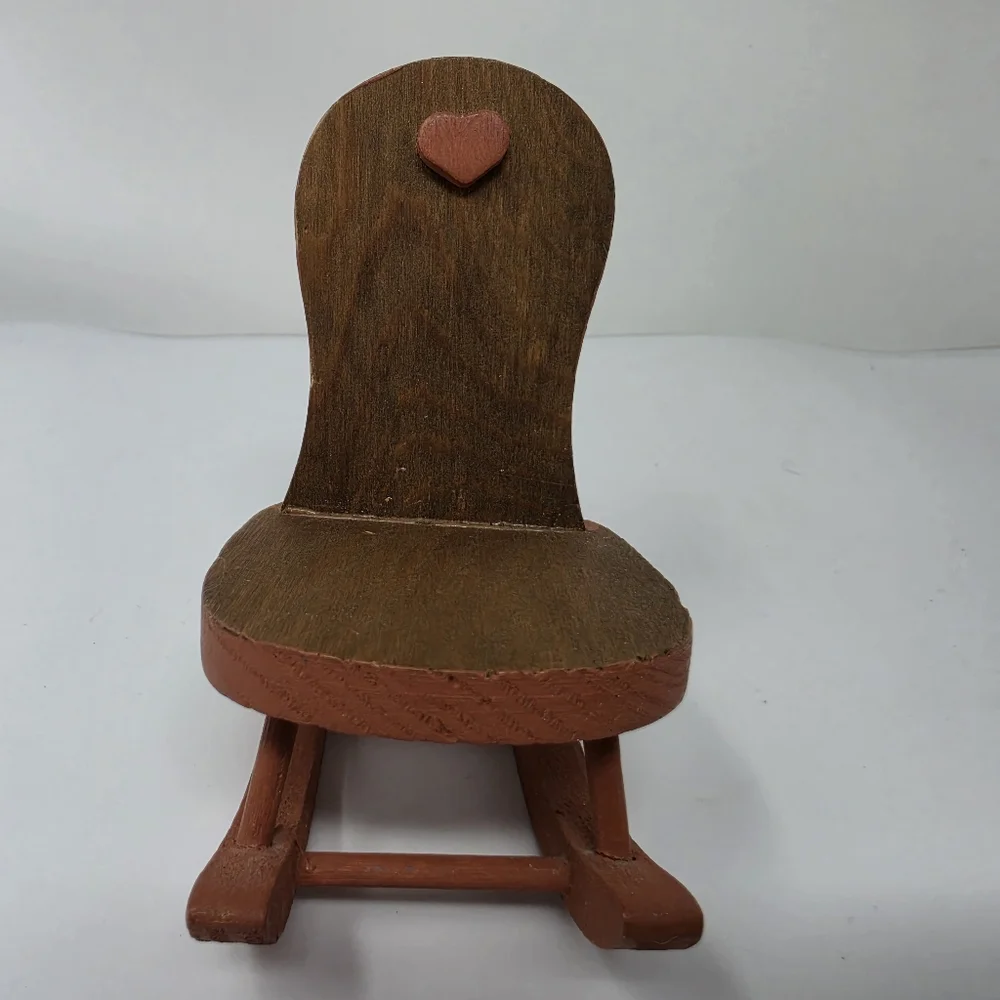 Wooden Doll Furniture with Pink Prrend Play Blanket